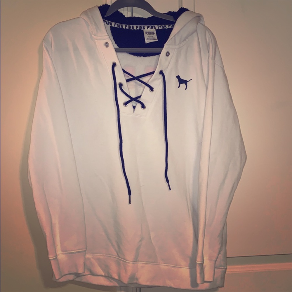 Pink sweatshirt with hood size L